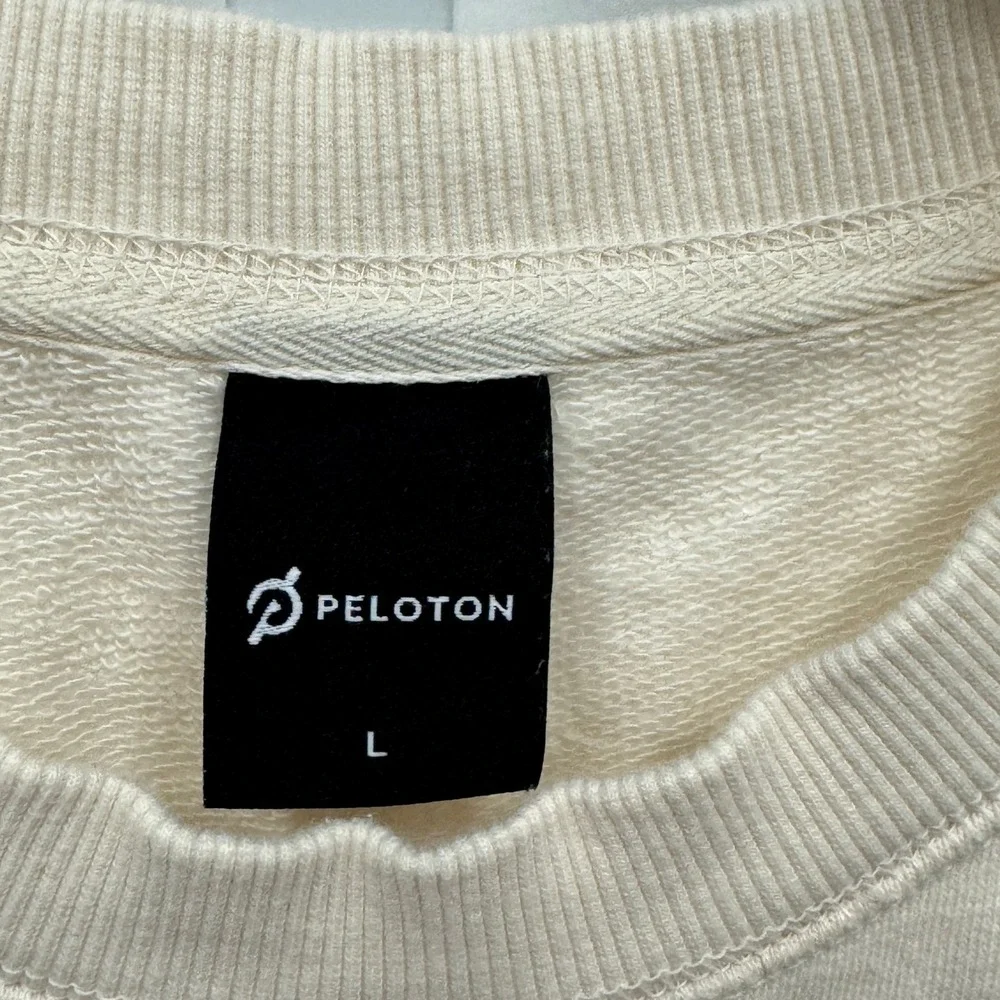Peloton Together We Go Far Graphic Pullover Sweatshirt Cream Unisex Large‎ SU121